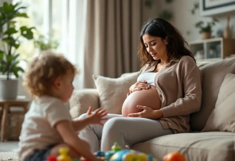 Enceinte, mon fils a sauté sur mon ventre : que faire ?